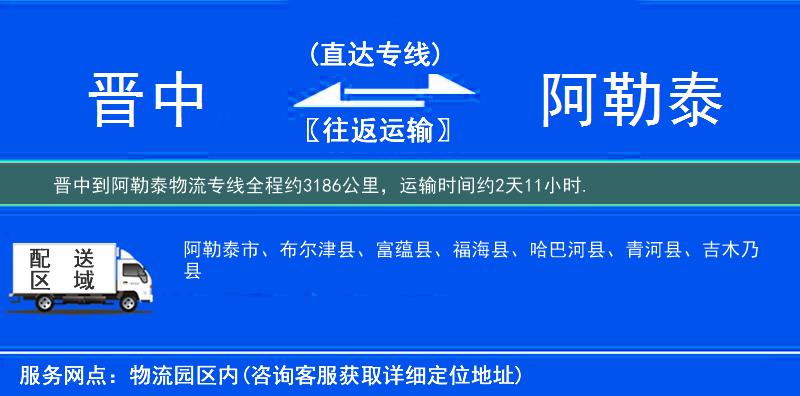 晉中到物流專線